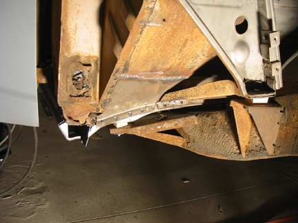 Holes drilled through toe board