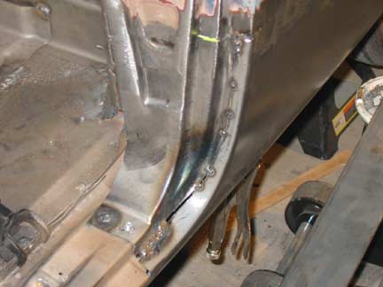 B pillar door jamb welded 1