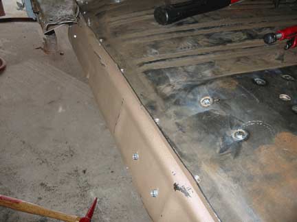 Outer rocker removed