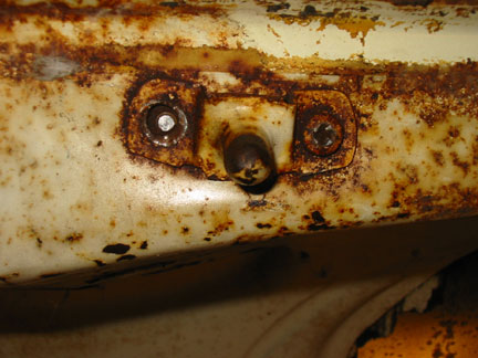 Alignment pin mounting close up