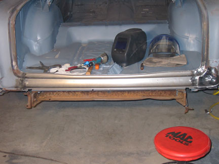 Welds dressed with grinder