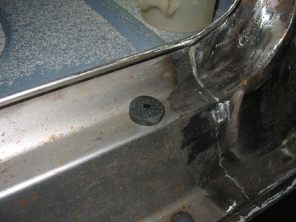 Rubber stops on tail pan 2