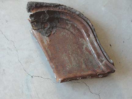 Quarter brace as removed