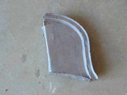 Quarter brace sandblasted