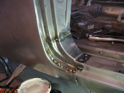 Tack welding B pillar 2