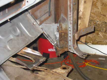 A pillar support removed