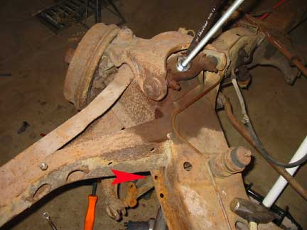 Control arm mounting bolts