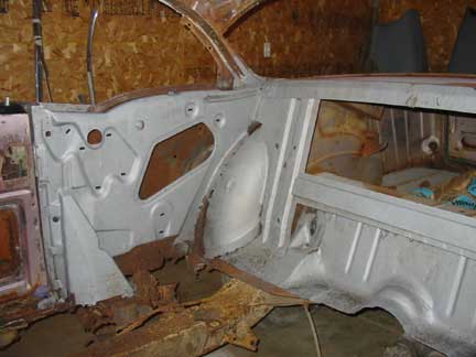 Passenger rear blasted