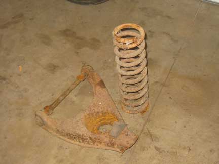 Spring and control arm removed