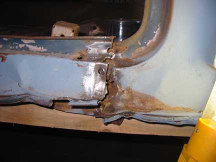 Spot welds drilled