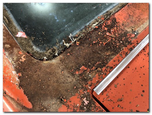 More rust exposed