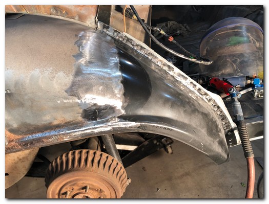Welds cleaned up