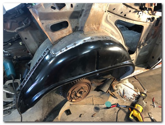 Tack welded along seam