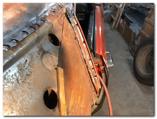 Spot welds drilled