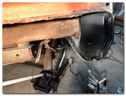 Trunk drop spot welded