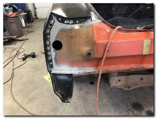 Rear plug welded