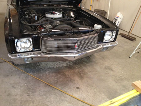 Front bumper installed