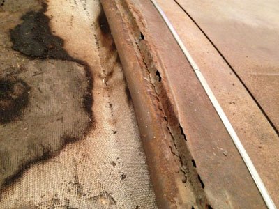 Vinyl top rust