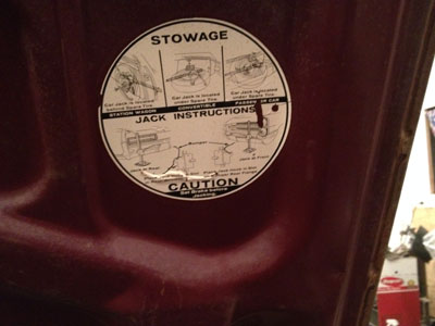 Spare tire sticker