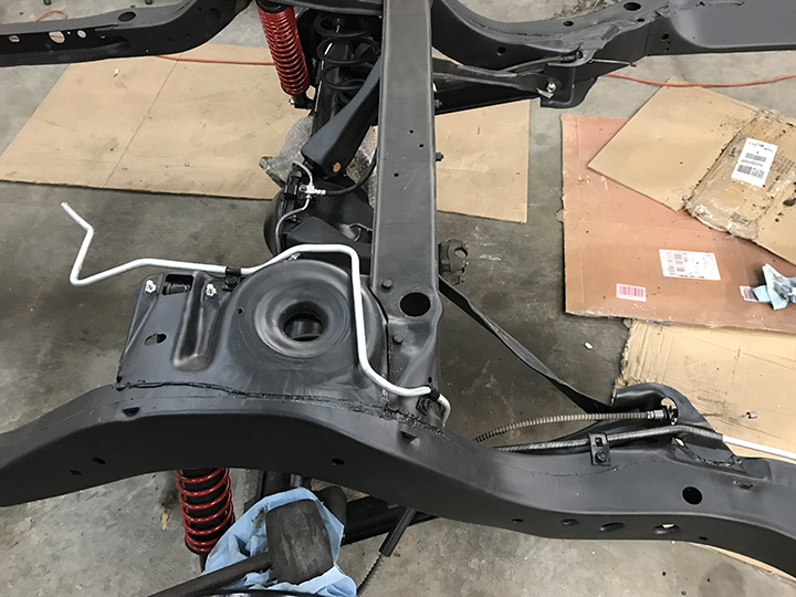 Fuel line installed