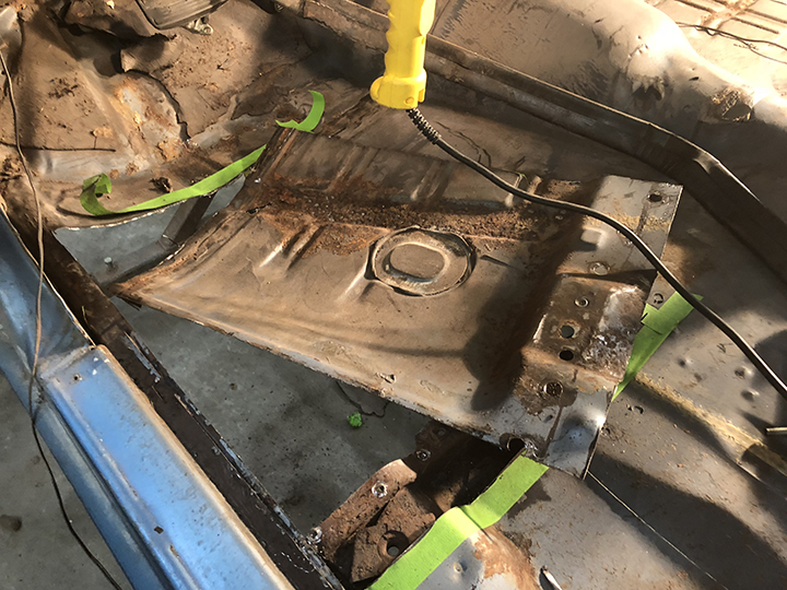 Rusted section removed