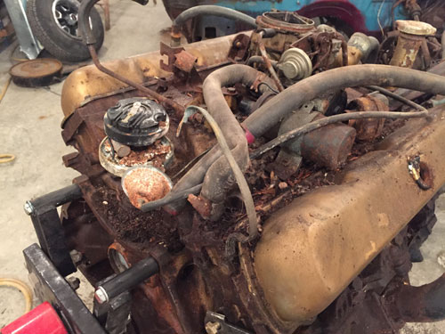 Empty engine bay