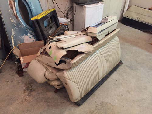 Floor pan exposed