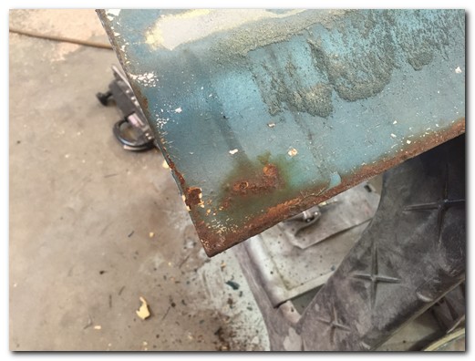 Rust on door corner
