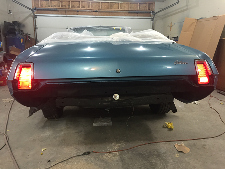 Taillights lit