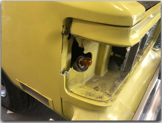 Fiberglass headlight assembly